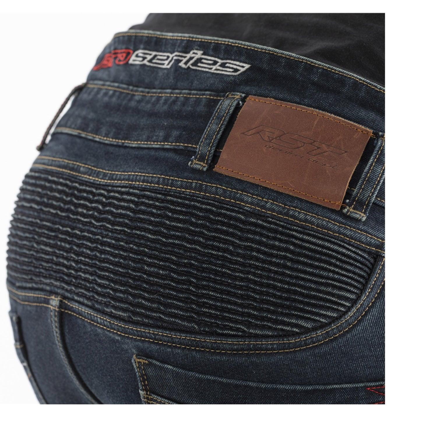 RST Reinforced Tech Pro CE Men's Denim Jeans - Includes Knee and Hip Armour - Regular Length - Dark Wash Blue