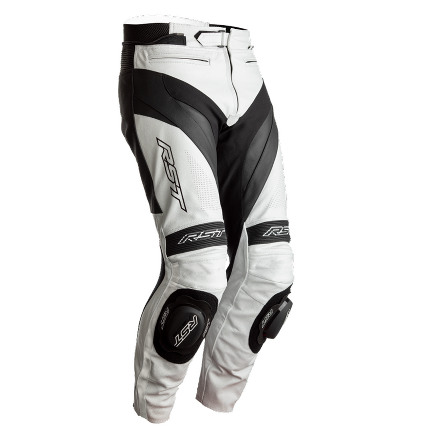 RST Tractech Evo 4 (CE) Mens Leather Jean - White / Black