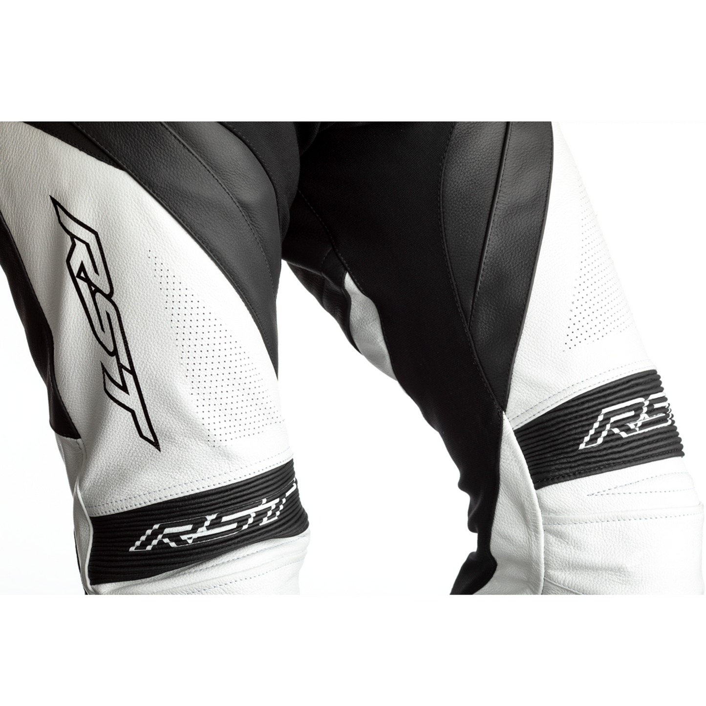 RST Tractech Evo 4 (CE) Mens Leather Jean - White / Black