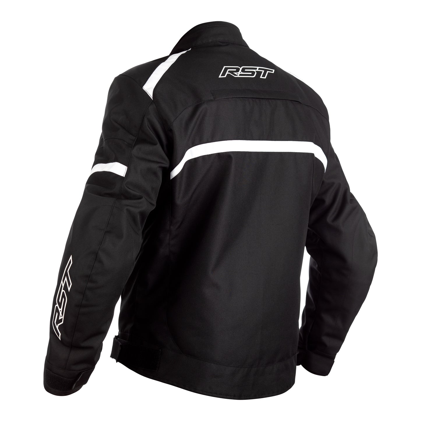 RST Pilot CE Men's Waterproof Textile Jacket - Black / White (2368)
