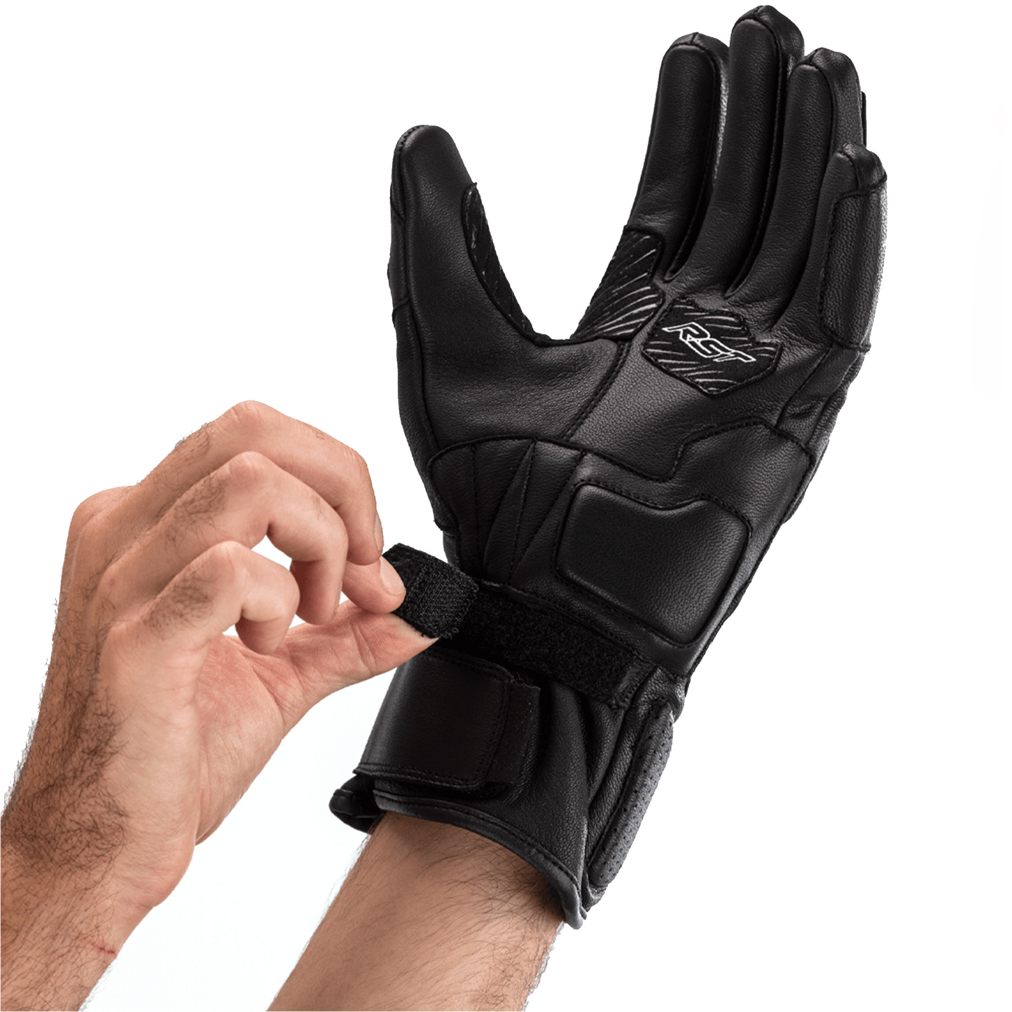 RST Turbine Waterproof Leather Riding Gloves - CE APPROVED - Black