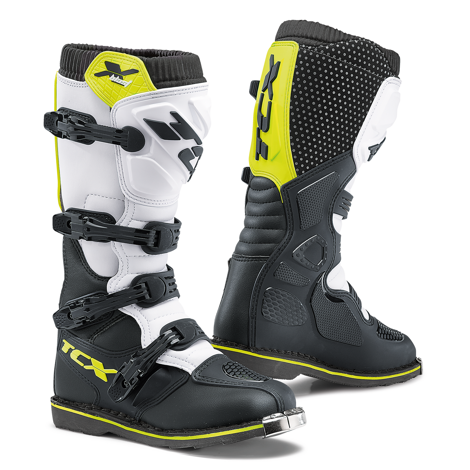 TCX X-Blast - Black/White/Yellow Fluo Motorcycle Off Road Boots TCX X-Blast - Black/White/Yellow Fluo Motorcycle Off Road Boots